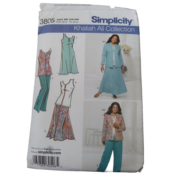 Simplicity 3805 Pants Jacket Dress Skirt Misses Sewing Pattern Size 10-18 Uncut - Picture 1 of 7